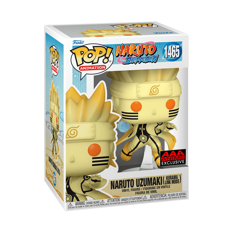 Naruto: Shippuden Naruto Uzumaki Kurama Link Mode Funko Pop! Vinyl Figure #1465 - AAA Anime Exclusive
