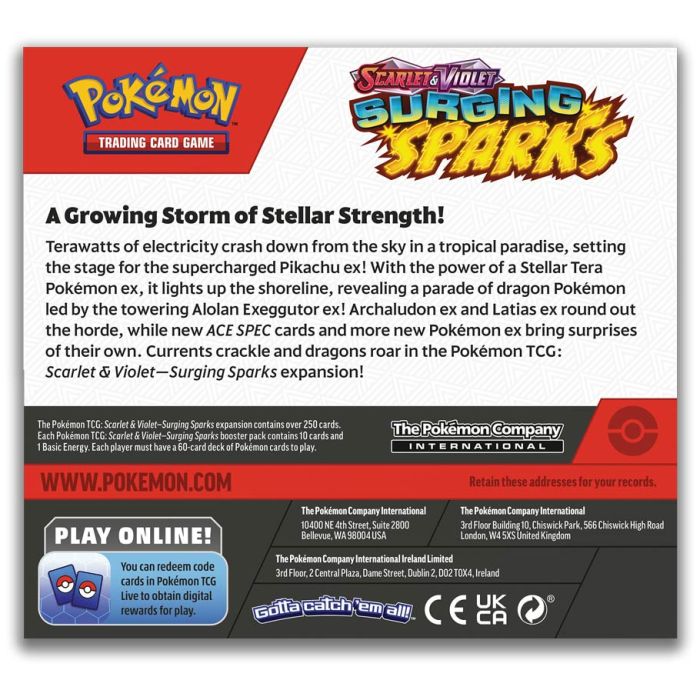 Pokémon TCG: Scarlet & Violet 8: Surging Sparks: Booster Display