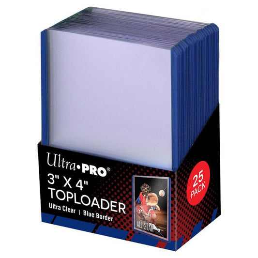 Toploader: 25 Ultra pro 3" x 4" Colored Border Toploaders